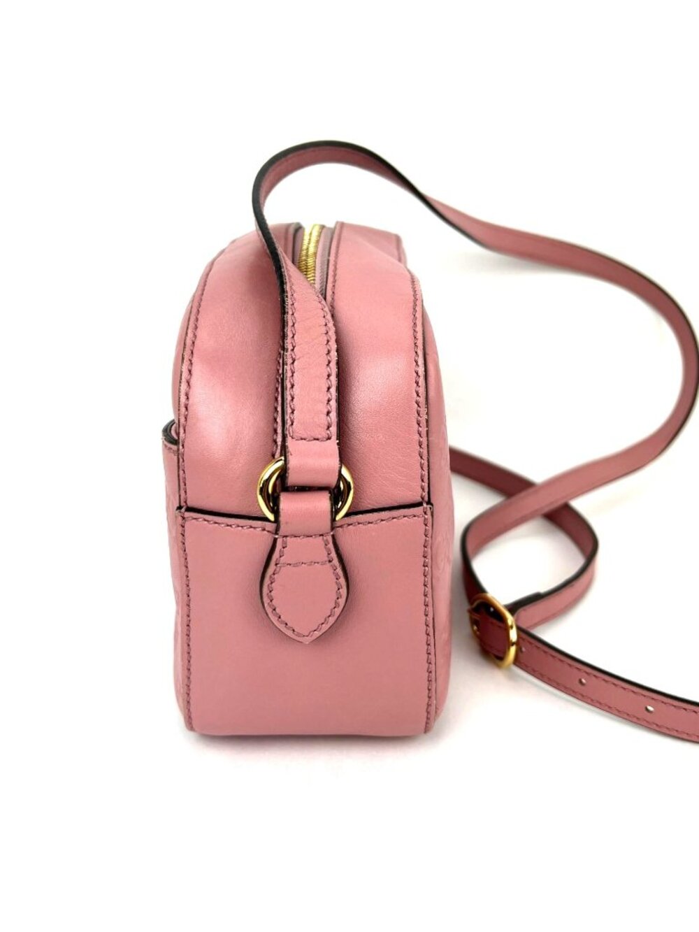 Gucci Guccissima Camera Pink Leather Crossbody Bag - Picture 3 of 15